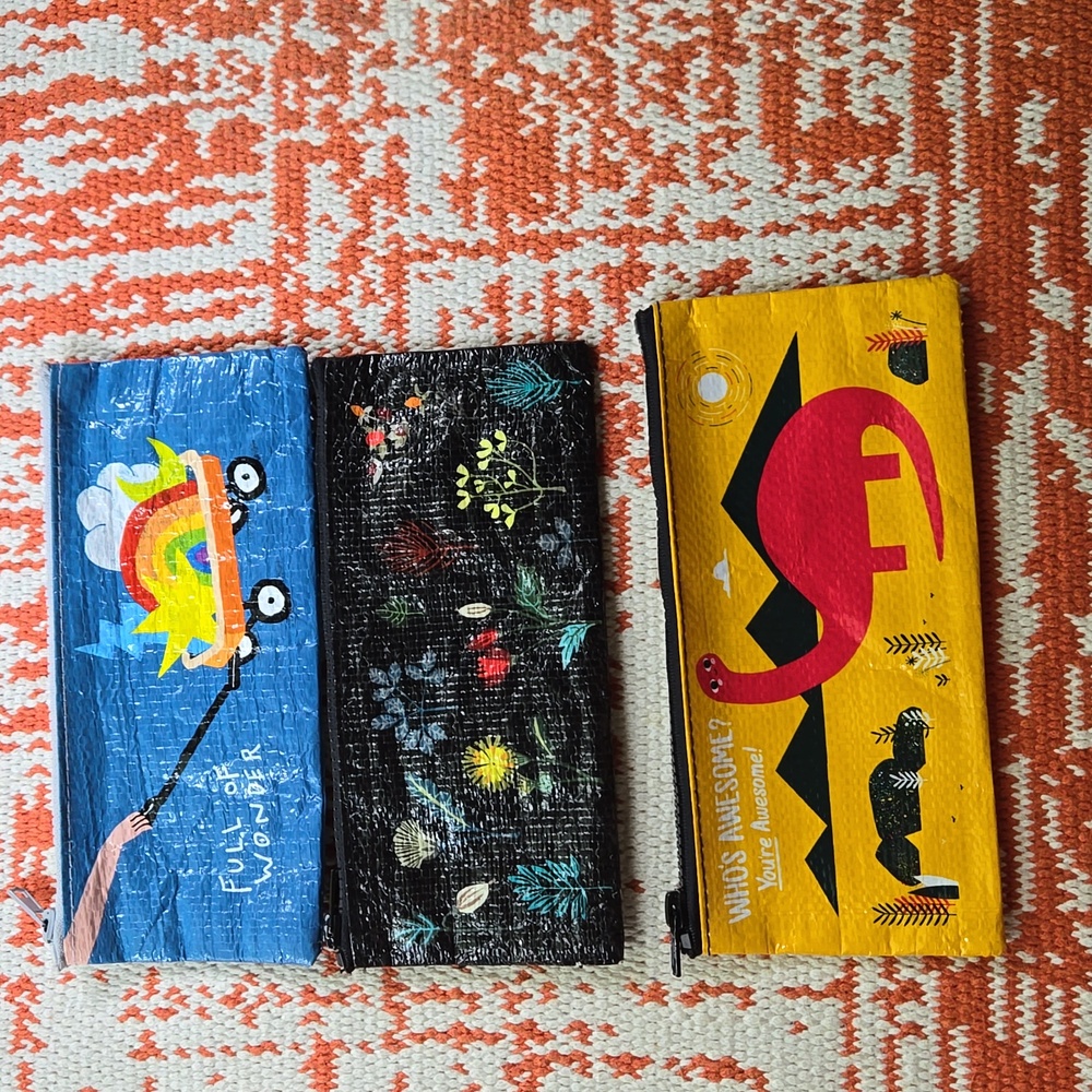 3 blue q bags
